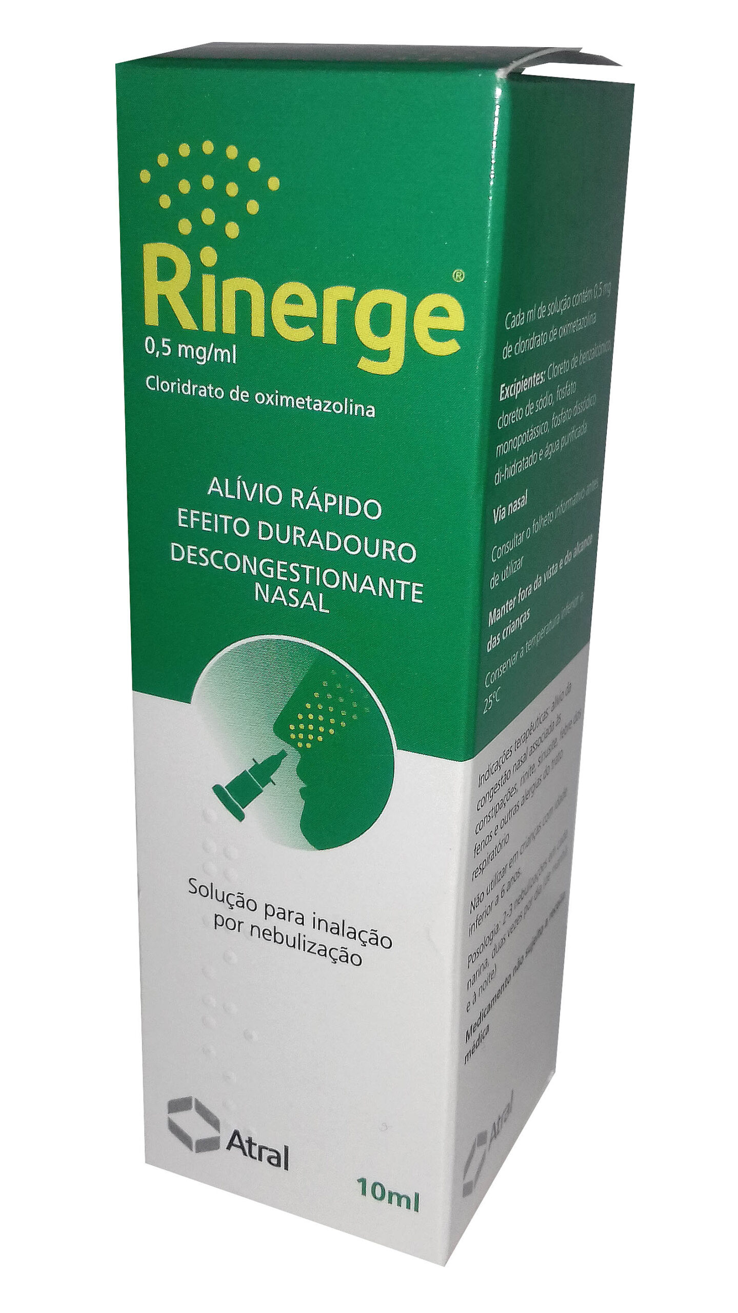 Rinerge, 0,5 mg/mL-10mL x 1 sol pulv nasal