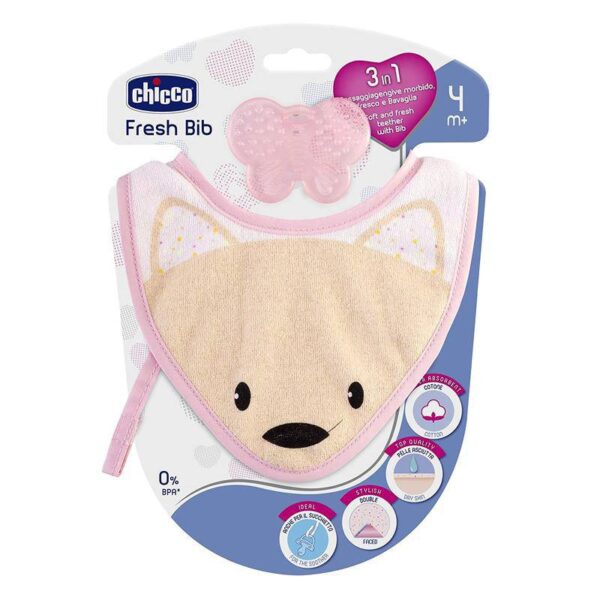 Chicco Fresh Babete com Mordedor Rosa