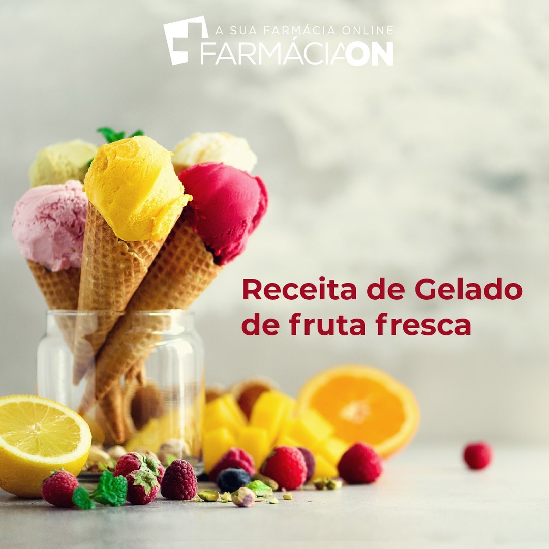 Receita de gelado de fruta fresca