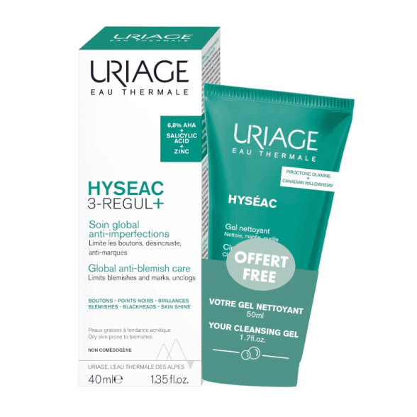 Uriage Hyséac 3-Regul – 40ml + Gel Limpeza – 50ml