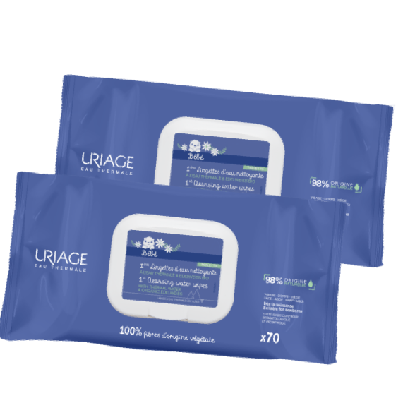 Uriage Bébé Toalhetes 1.º Toalhete – 70 unidades Duo